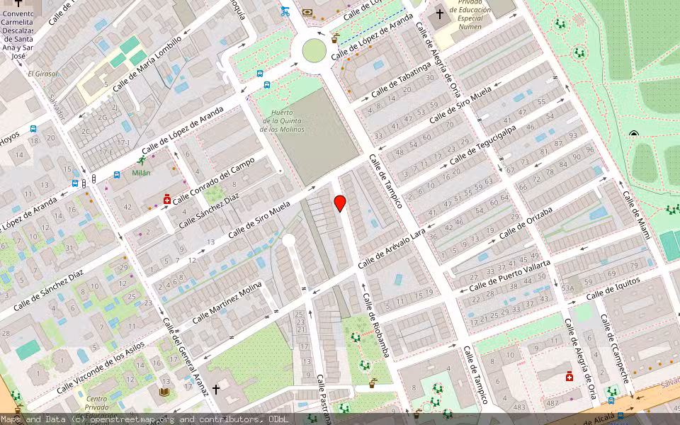 Mapa de Subasta Inmueble (Vivienda) en Madrid
