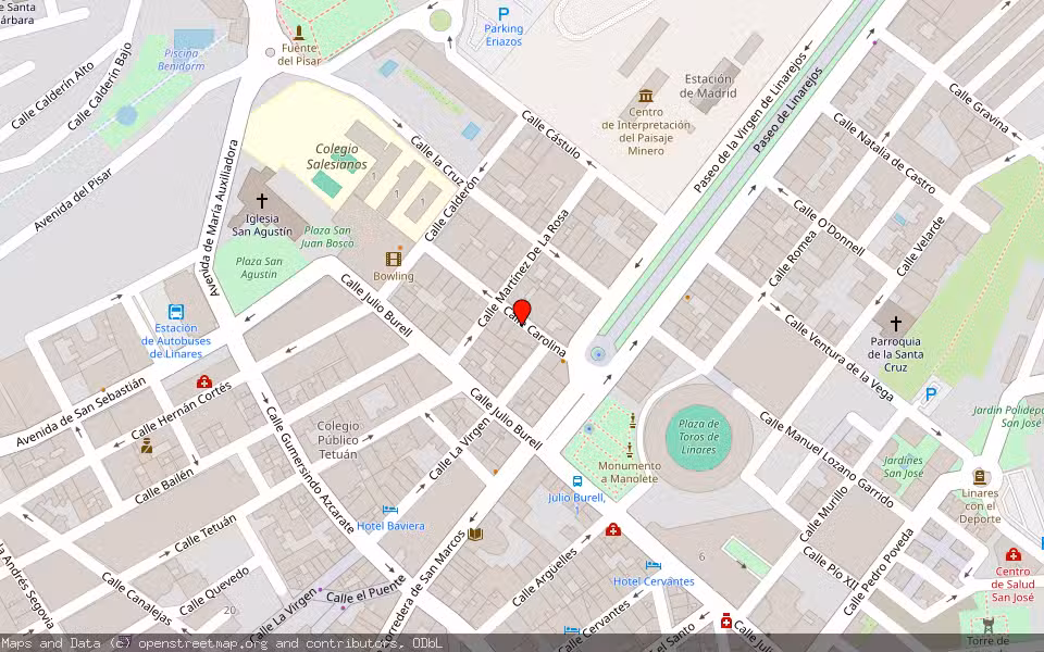 Mapa de Subasta Inmueble (Vivienda) en Linares, Jaén