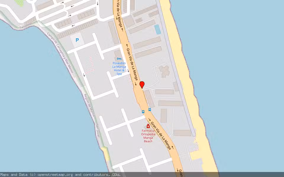 Mapa de Subasta Inmueble (Vivienda) en San Javier, Murcia