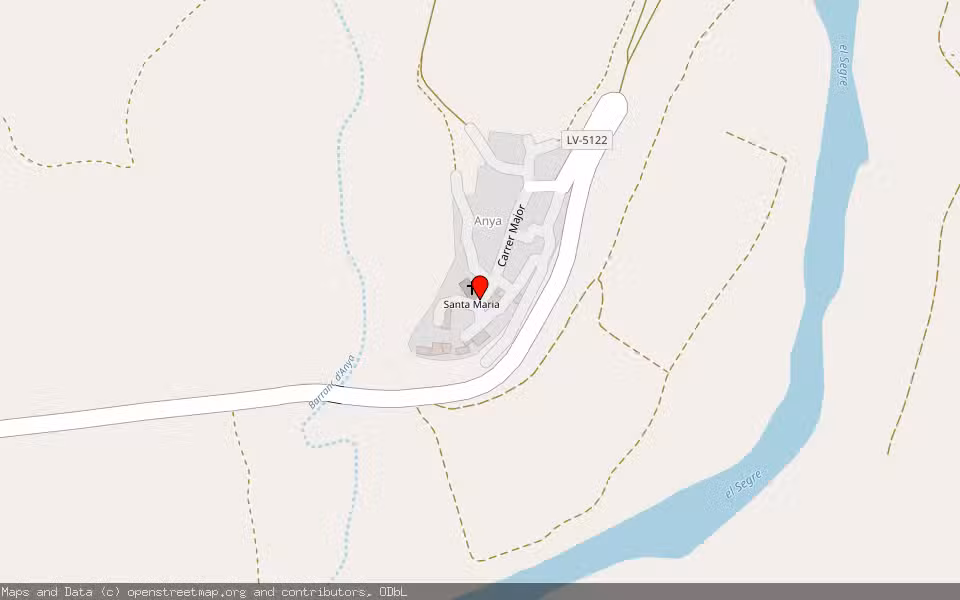 Mapa de Subasta Inmueble (Vivienda) en Anya-artesa Secre, Lleida