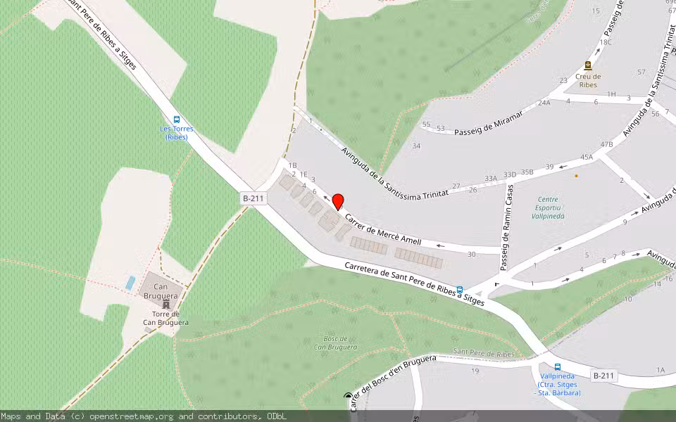 Mapa de Subasta Inmueble (Vivienda) en Sant Pere De Ribes, Barcelona