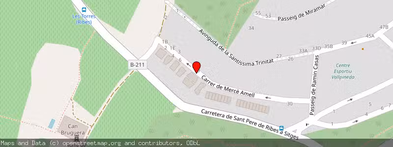 Mapa de Subasta de Inmueble (Vivienda) en Sant Pere De Ribes, Barcelona 