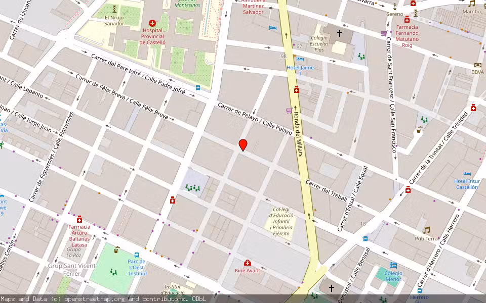 Mapa de Subasta Inmueble (Vivienda) en Castellon, Castellón/Castelló