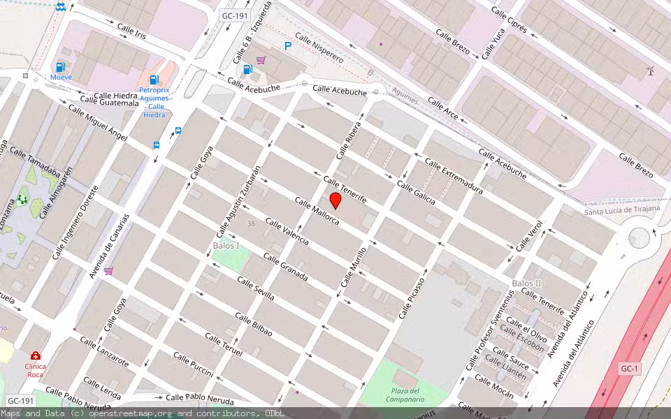 Mapa de Subasta Inmueble (Vivienda) en Santa Lucia, Las Palmas