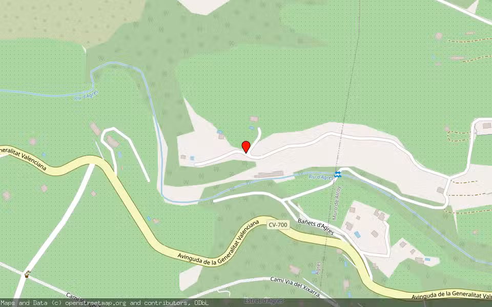 Mapa de Subasta Inmueble (Finca rústica) en Agres, Alicante/Alacant