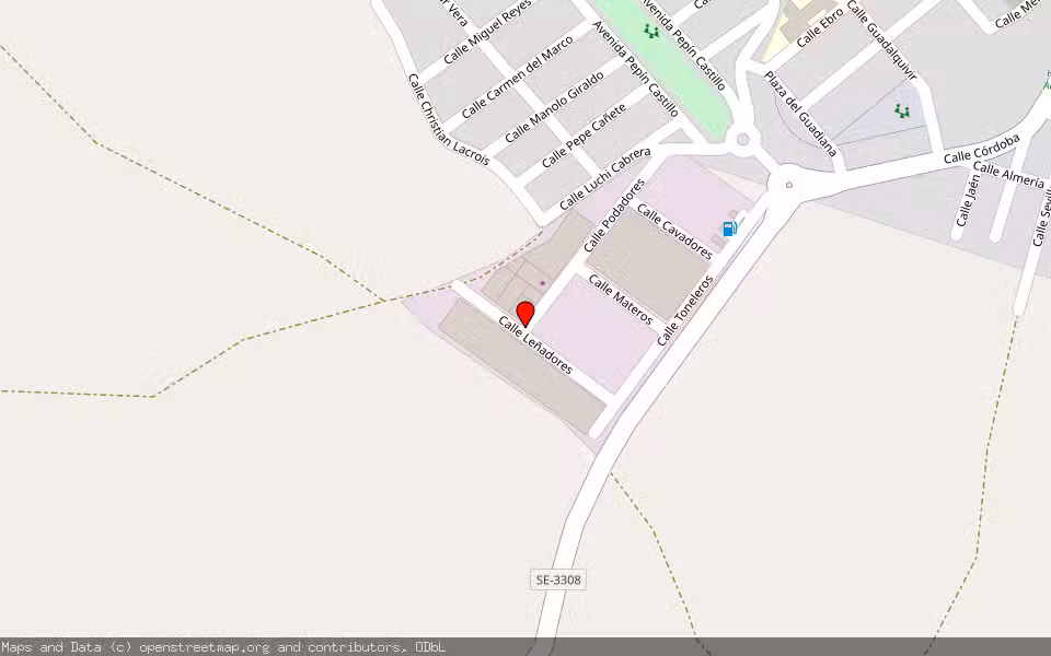 Mapa de Subasta Inmueble (Nave industrial) en Umbrete, Sevilla