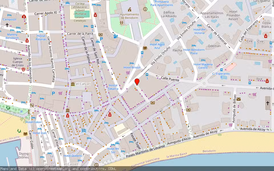 Mapa de Subasta Inmueble (Local comercial) en Benidorm, Alicante/Alacant