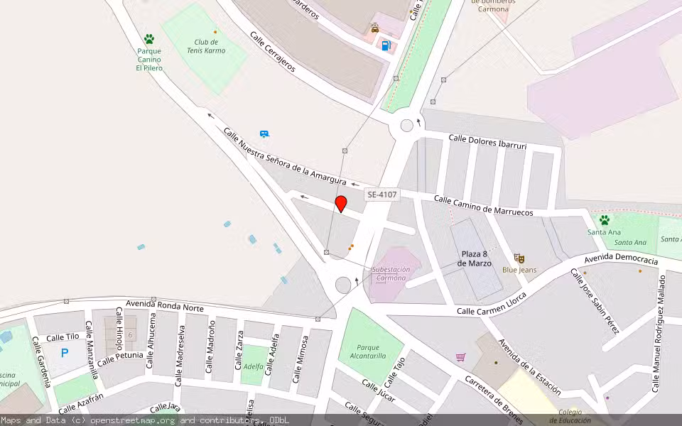 Mapa de Subasta Inmueble (Vivienda) en Carmona, Sevilla