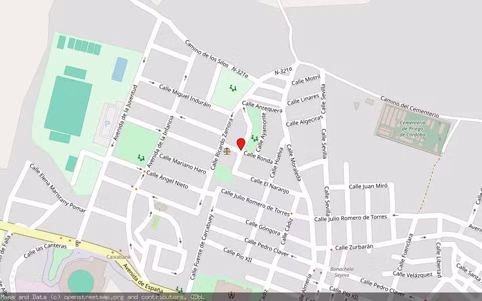 Mapa de Subasta Inmueble (Local comercial) en Priego De Córdoba, Córdoba