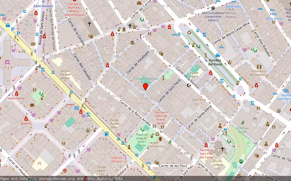 Mapa de Subasta Inmueble (Vivienda) en Barcelona