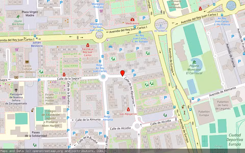 Mapa de Subasta Inmueble (Vivienda) en Leganés, Madrid