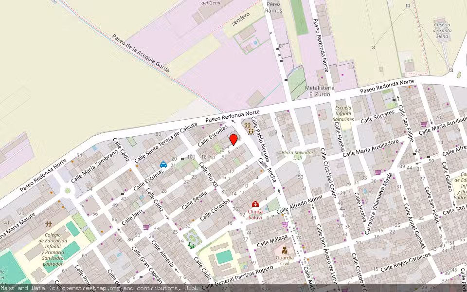 Mapa de Subasta Inmueble (Vivienda) en Huetor Tajar, Granada