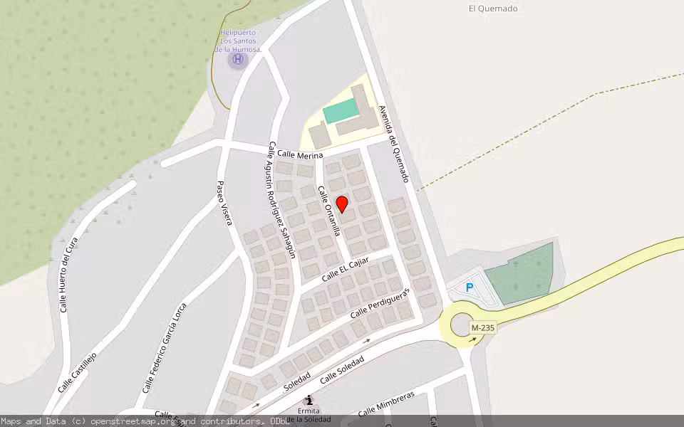 Mapa de Subasta Inmueble (Vivienda) en Los Santos De La Humosa, Madrid