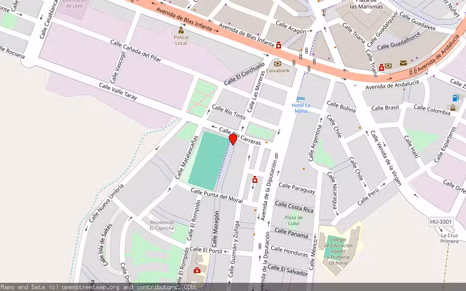 Mapa de Subasta Inmueble (Vivienda) en Huelva