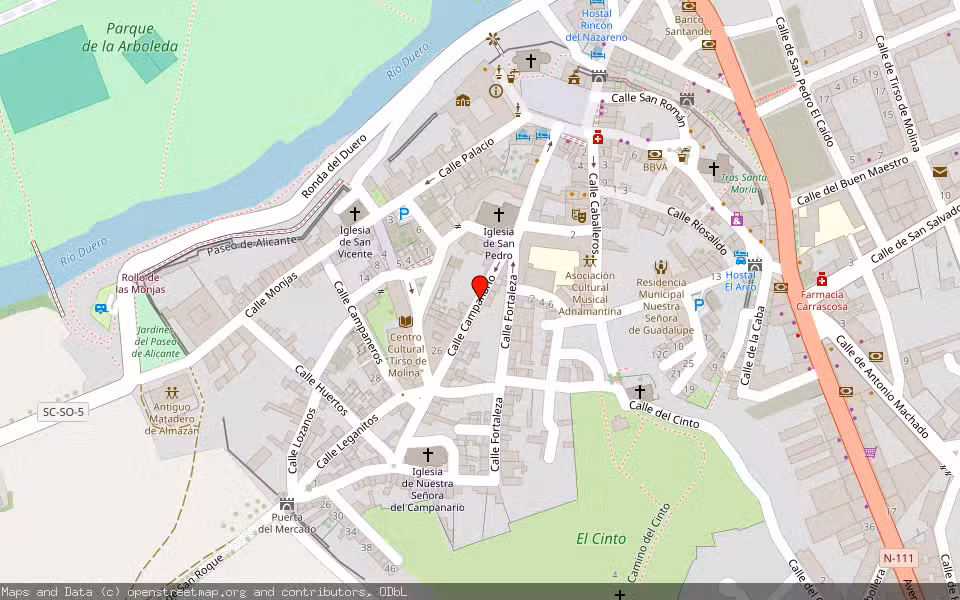 Mapa de Subasta Inmueble (Otros) en Almazán, Soria