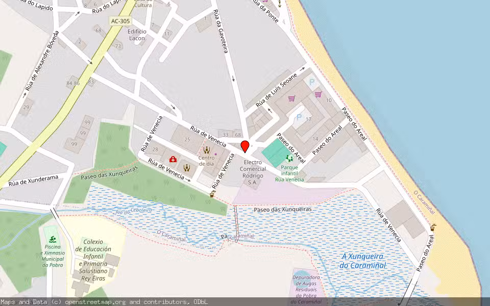 Mapa de Subasta Inmueble (Garaje) en Pobra Do Caramiñal, A Coruña