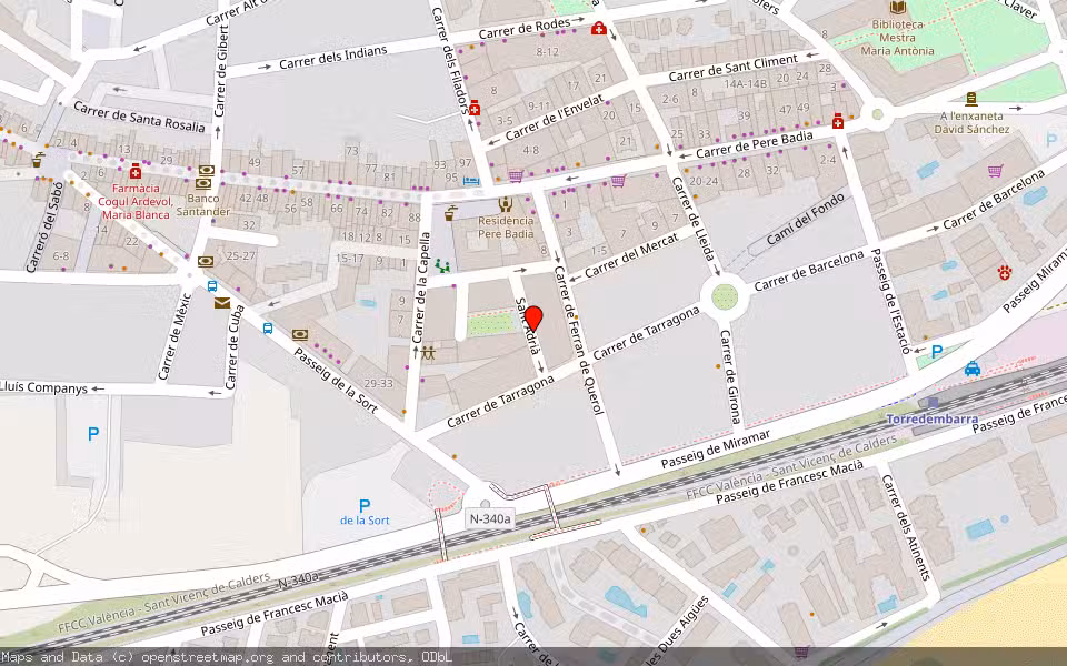 Mapa de Subasta Inmueble (Vivienda) en Torredembarra, Tarragona