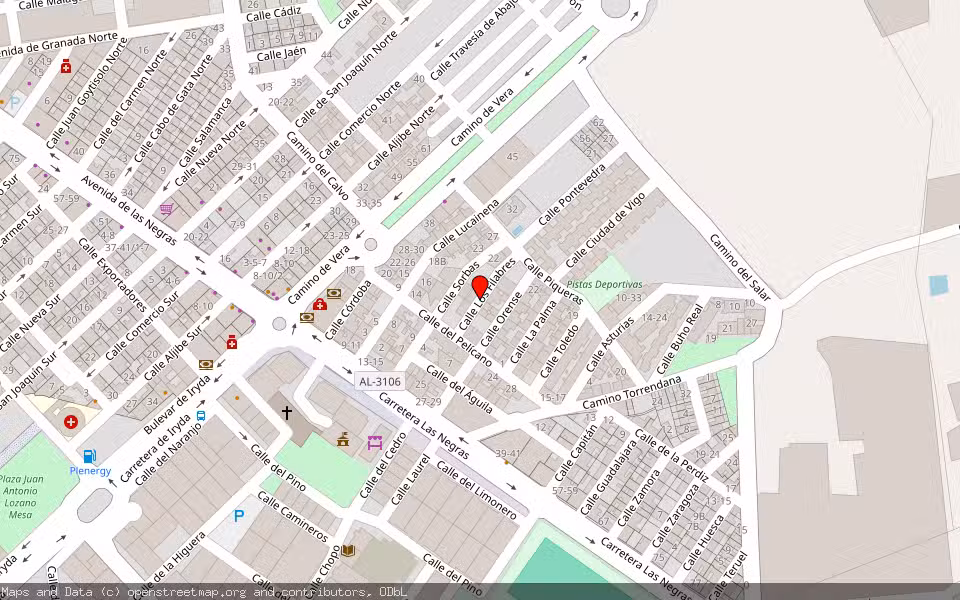 Mapa de Subasta Inmueble (Vivienda) en Níjar, Almería