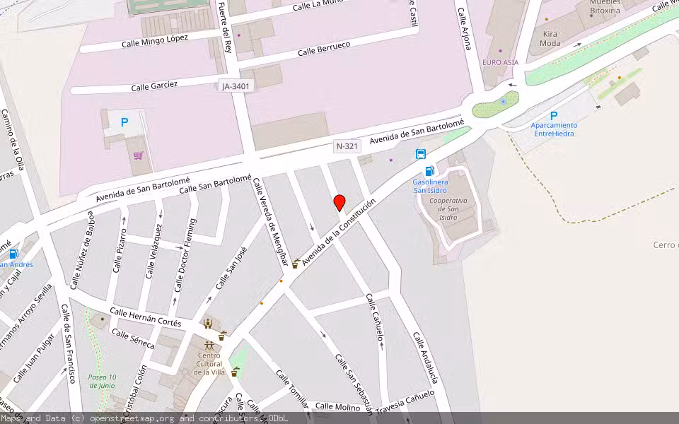 Mapa de Subasta Inmueble (Vivienda) en Torredelcampo, Jaén
