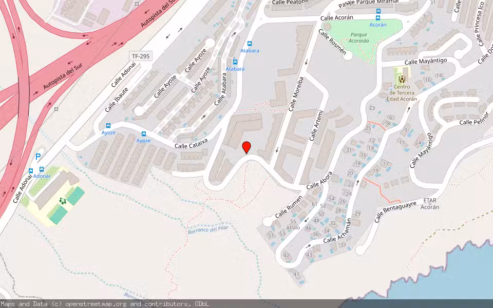 Mapa de Subasta Inmueble (Vivienda) en Acorán, Santa Cruz de Tenerife