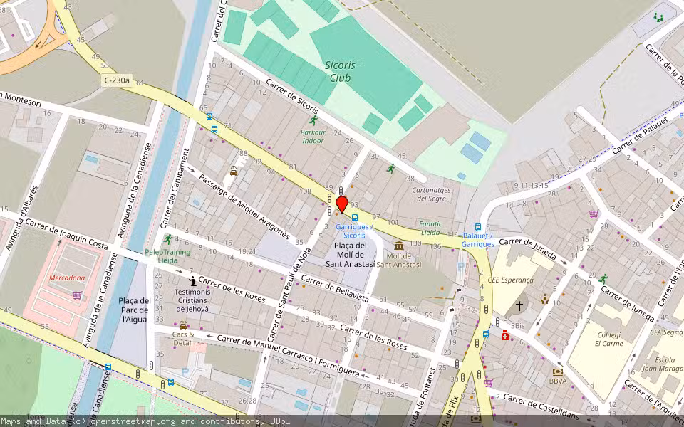 Mapa de Subasta Inmueble (Vivienda) en Lleida