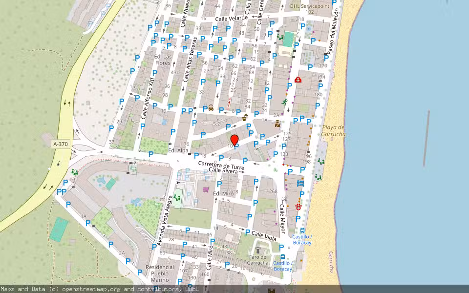 Mapa de Subasta Inmueble (Garaje) en Garrucha, Almería