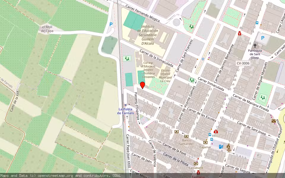 Mapa de Subasta Inmueble (Vivienda) en Puebla De Farnals, Valencia/València