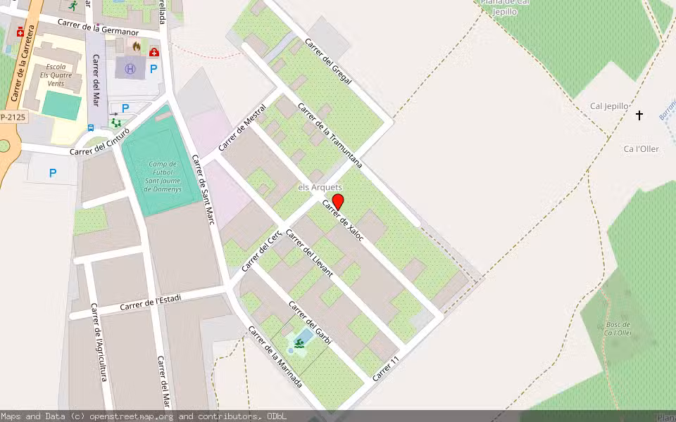 Mapa de Subasta Inmueble (Vivienda) en Sant Jaume Dels Domenys, Tarragona