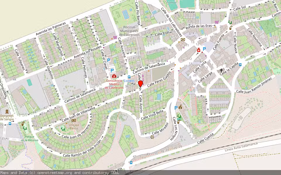 Mapa de Subasta Inmueble (Vivienda) en Cabrerizos, Salamanca