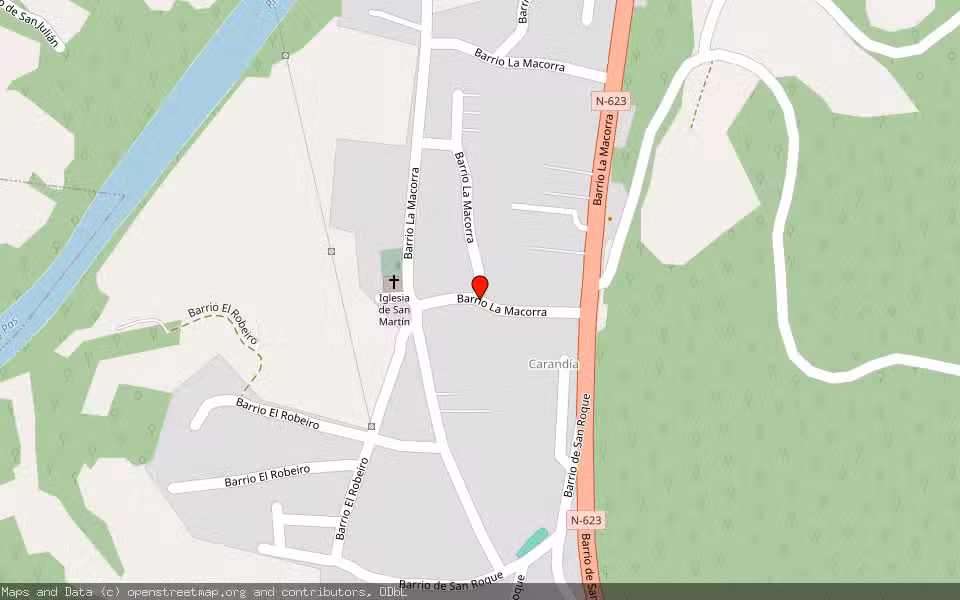 Mapa de Subasta Inmueble (Vivienda) en Carandia, Cantabria