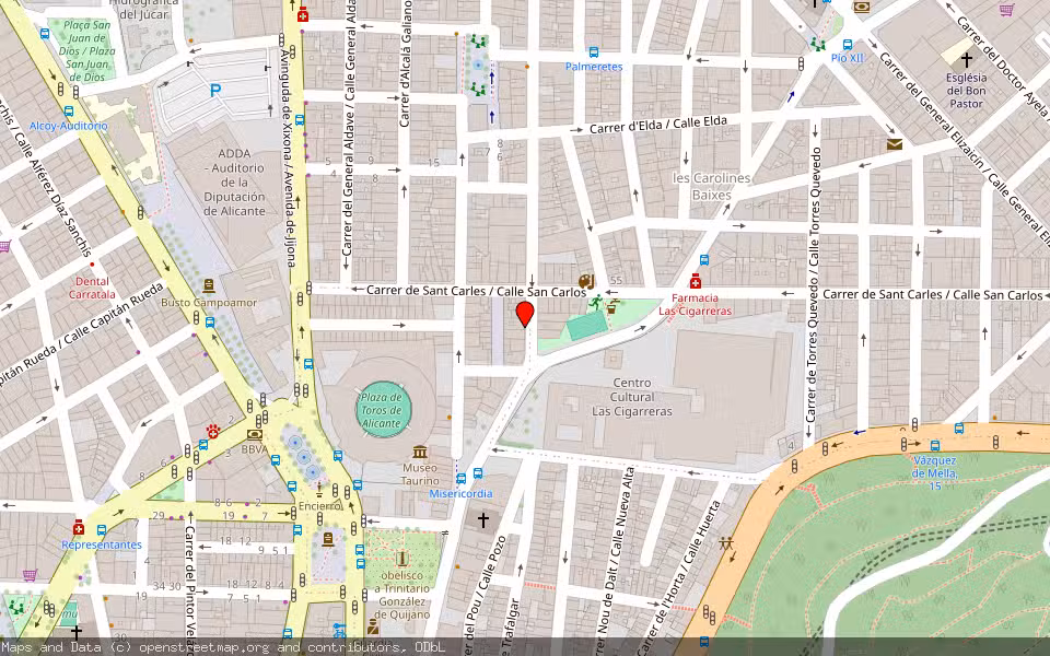 Mapa de Subasta Inmueble (Vivienda) en Alicante, Alicante/Alacant