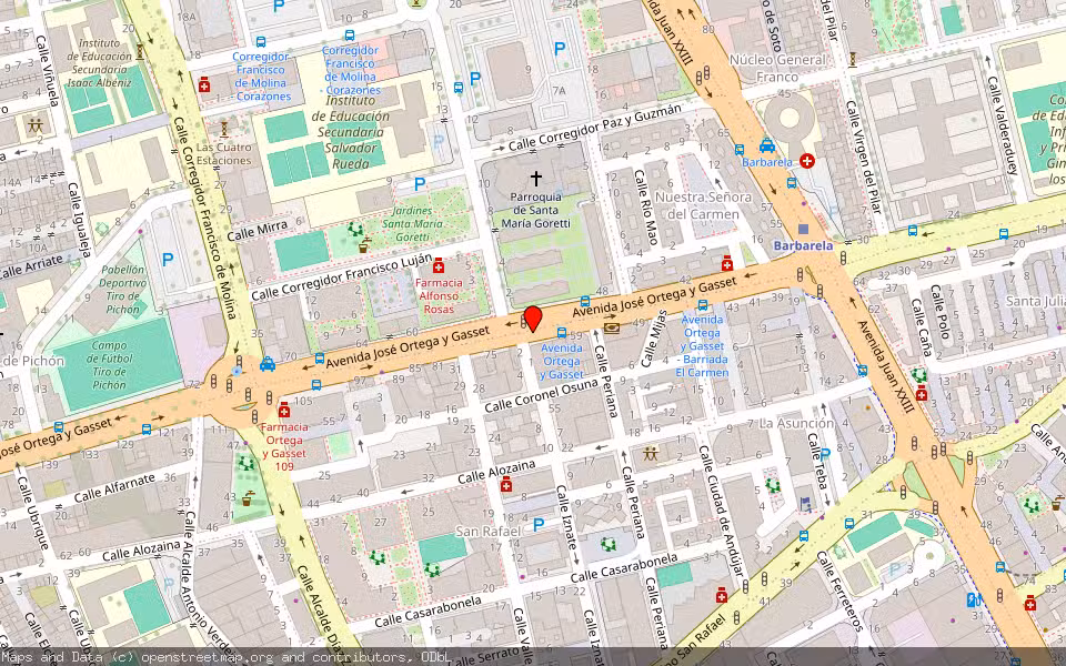 Mapa de Subasta Inmueble (Local comercial) en Malaga, Málaga