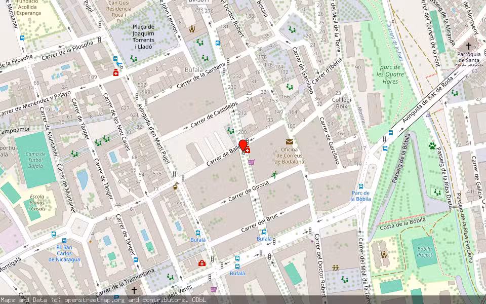 Mapa de Subasta Inmueble (Vivienda) en Badalona, Barcelona