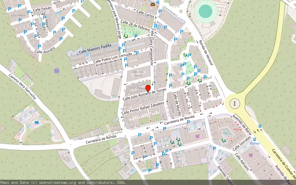 Mapa de Subasta Inmueble (Vivienda) en Vera, Almería