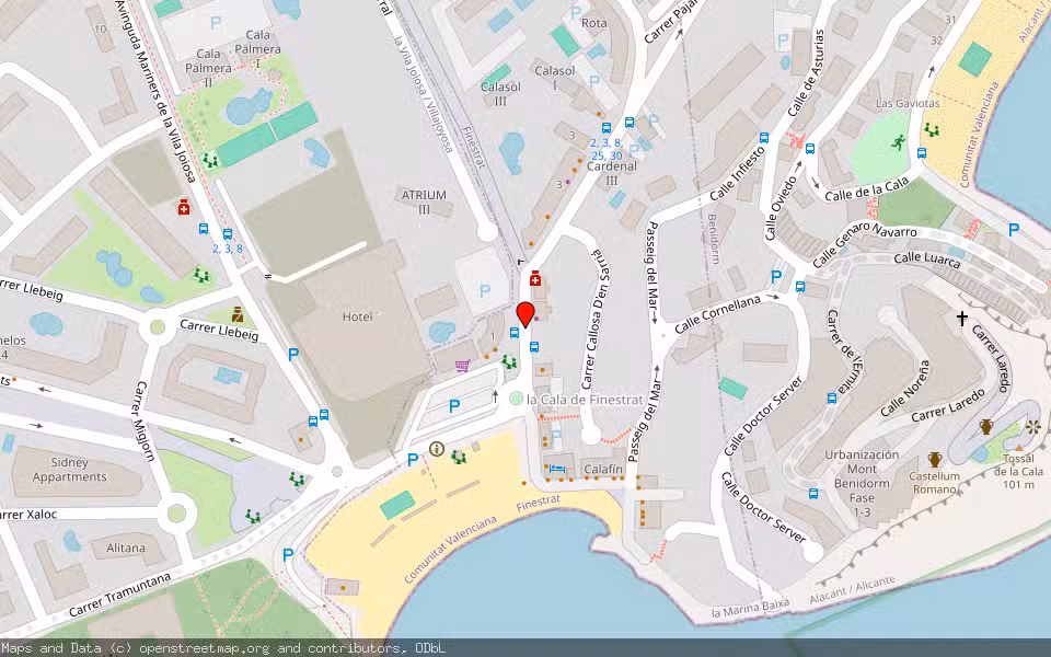 Mapa de Subasta Inmueble (Vivienda) en Villajoyosa, Alicante/Alacant