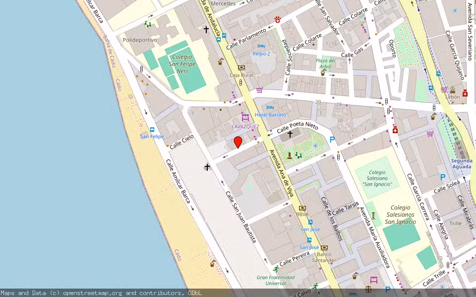 Mapa de Subasta Inmueble (Vivienda) en Cádiz