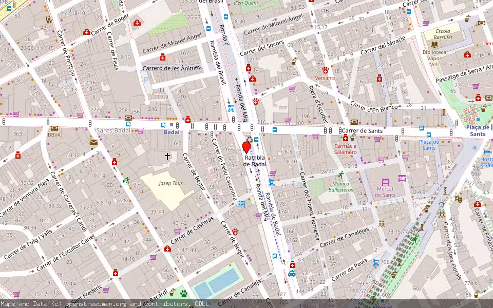 Mapa de Subasta Inmueble (Local comercial) en Barcelona
