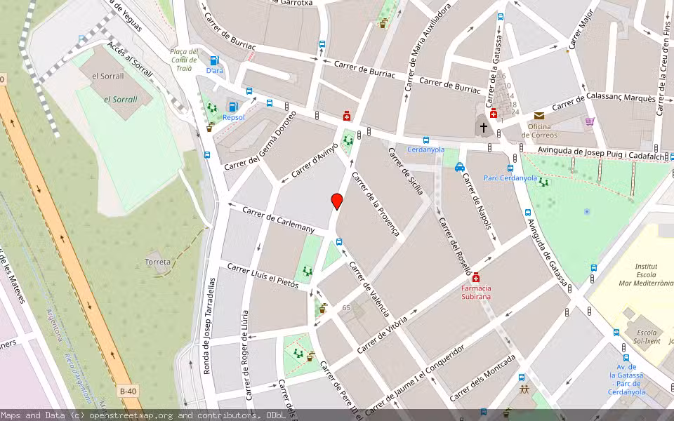 Mapa de Subasta Inmueble (Vivienda) en Mataró, Barcelona