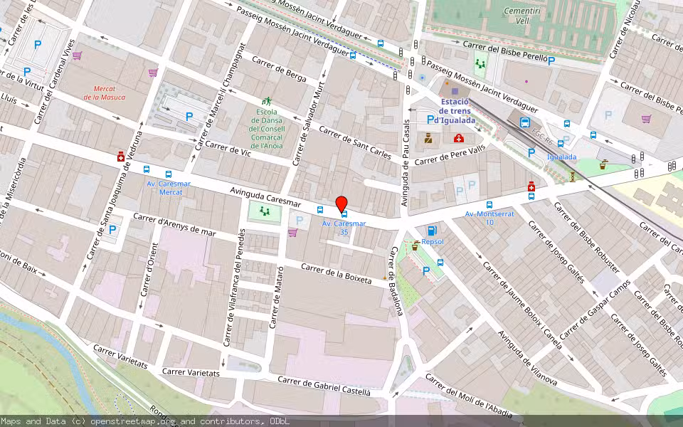 Mapa de Subasta Inmueble (Local comercial) en Igualada, Barcelona