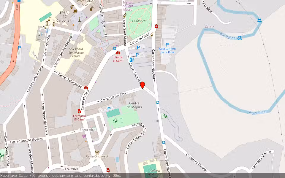 Mapa de Subasta Inmueble (Local comercial) en Alcoy, Alicante/Alacant