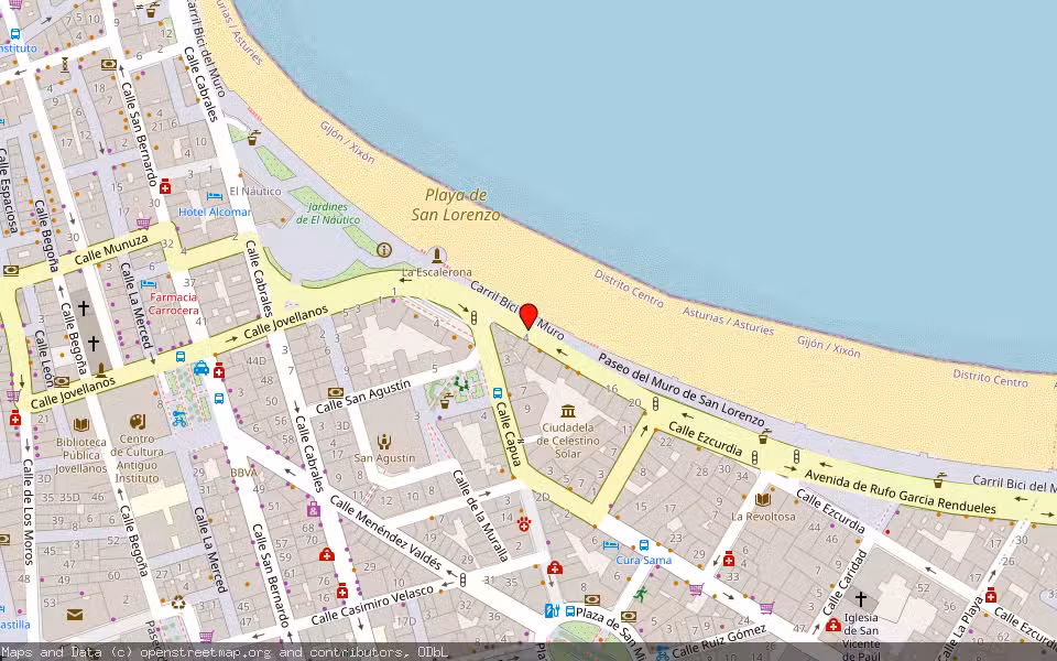 Mapa de Subasta Inmueble (Vivienda) en Gijón, Asturias