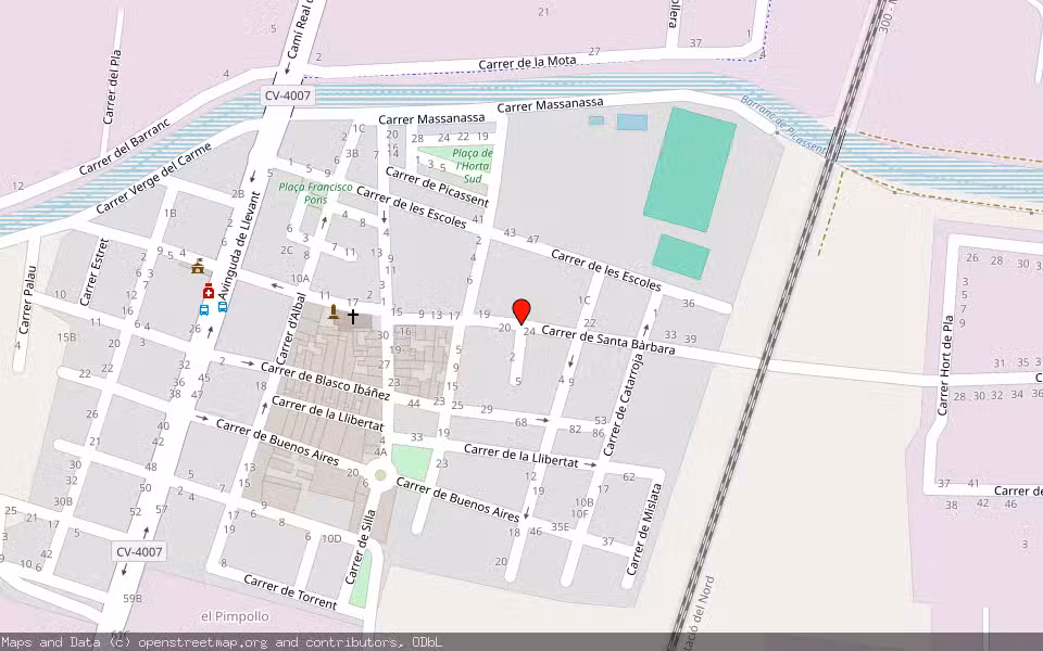 Mapa de Subasta Inmueble (Vivienda) en Beniparrell, Valencia/València
