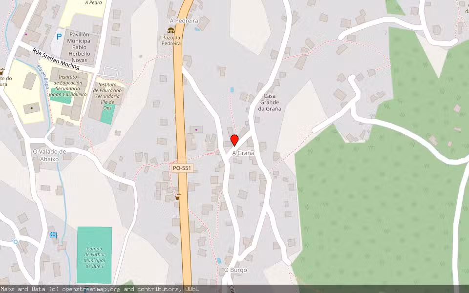 Mapa de Subasta Inmueble (Vivienda) en Bueu, Pontevedra