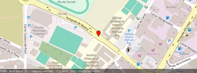 Mapa de Subasta de Inmueble (Local comercial) en Benissa, Alicante 