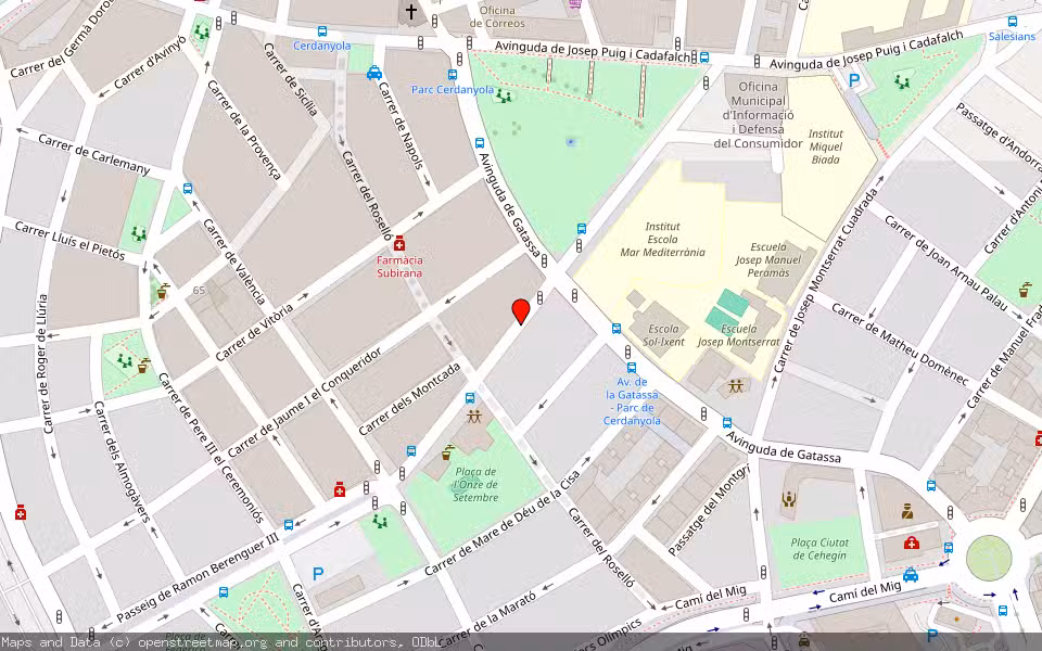 Mapa de Subasta Inmueble (Vivienda) en Mataró, Barcelona