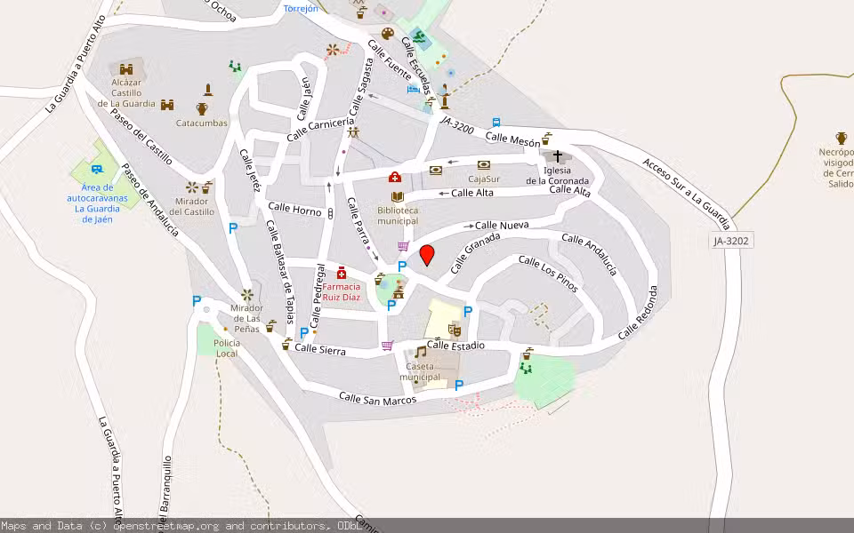 Mapa de Subasta Inmueble (Vivienda) en La Guardia, Jaén