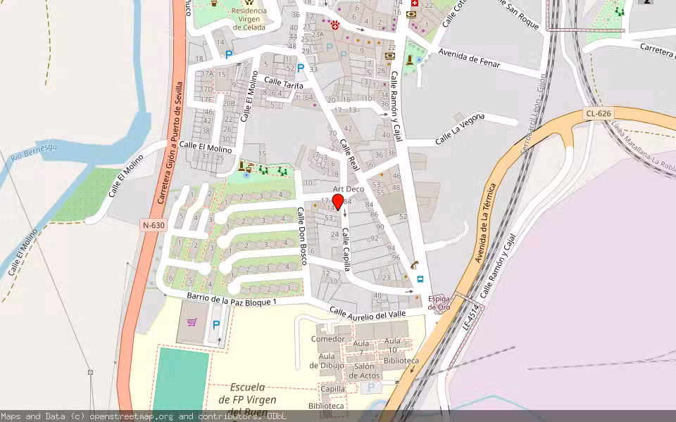 Mapa de Subasta Inmueble (Local comercial) en La Robla, León