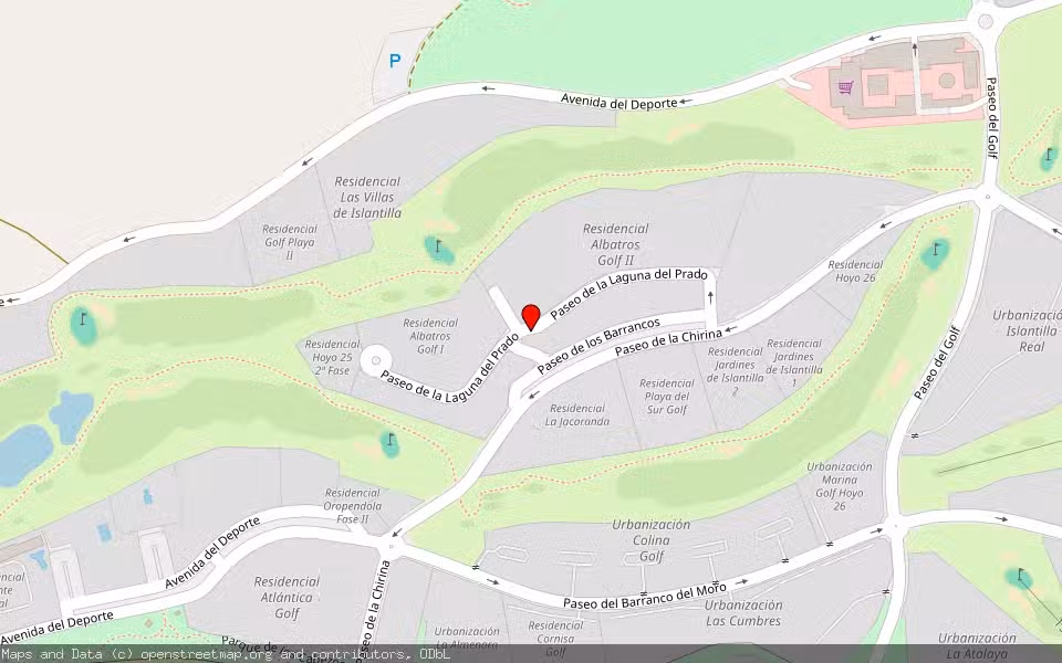 Mapa de Subasta Inmueble (Trastero) en Isla Cristina, Huelva