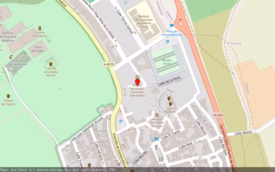 Mapa de Subasta Inmueble (Vivienda) en Santiponce, Sevilla