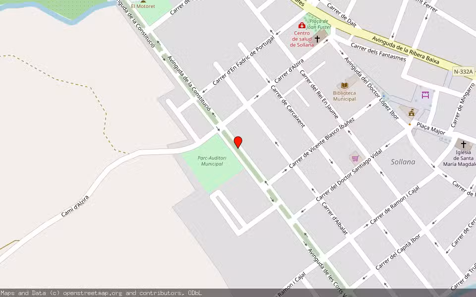 Mapa de Subasta Inmueble (Local comercial) en Sollana, Valencia/València